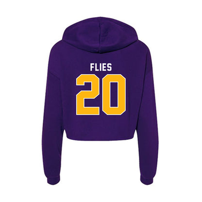 Northern Iowa - NCAA Women's Soccer : Allison Flies - Women's Crop Fleece Hoodie-1