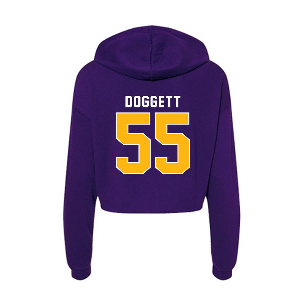 Northern Iowa - NCAA Football : Tate Doggett - Women's Crop Fleece Hooded Sweatshirt-1