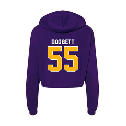 Northern Iowa - NCAA Football : Tate Doggett - Women's Crop Fleece Hooded Sweatshirt-1