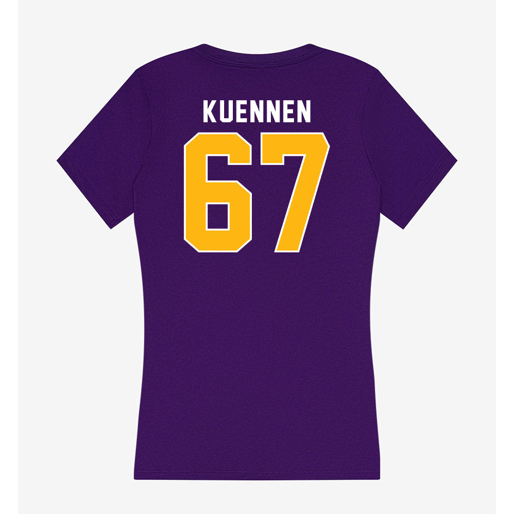 Northern Iowa - NCAA Football : Landen Kuennen - Women's V-Neck T-Shirt-1