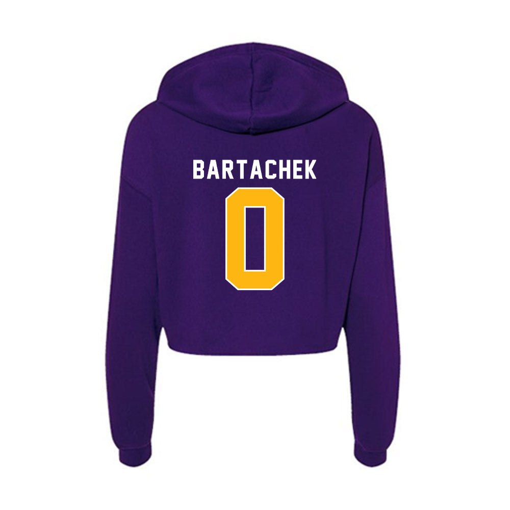 Northern Iowa - NCAA Football : Max Bartachek - Women's Crop Fleece Hoodie-1