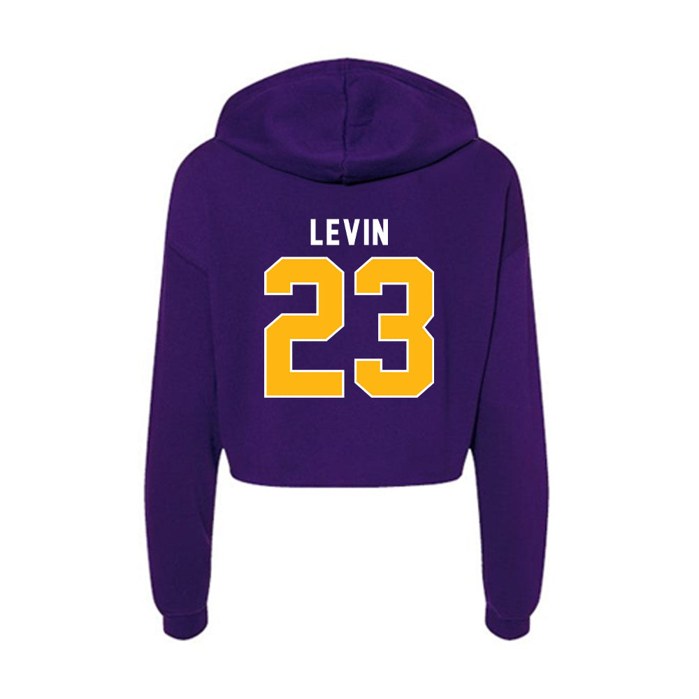Northern Iowa - NCAA Women's Basketball : Callie Levin - Women's Crop Fleece Hoodie-1