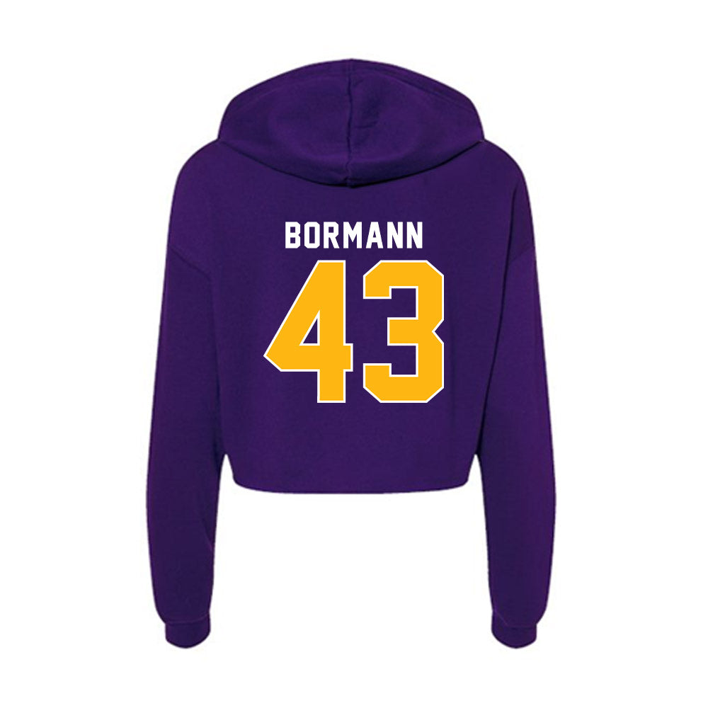 Northern Iowa - NCAA Football : Michael Bormann - Women's Crop Fleece Hoodie-1