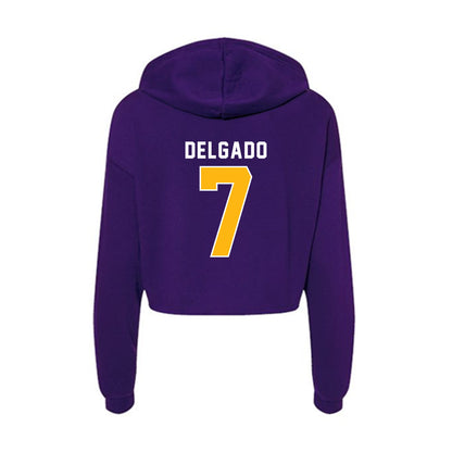 Northern Iowa - NCAA Women's Soccer : Torie Delgado - Women's Crop Fleece Hoodie-1