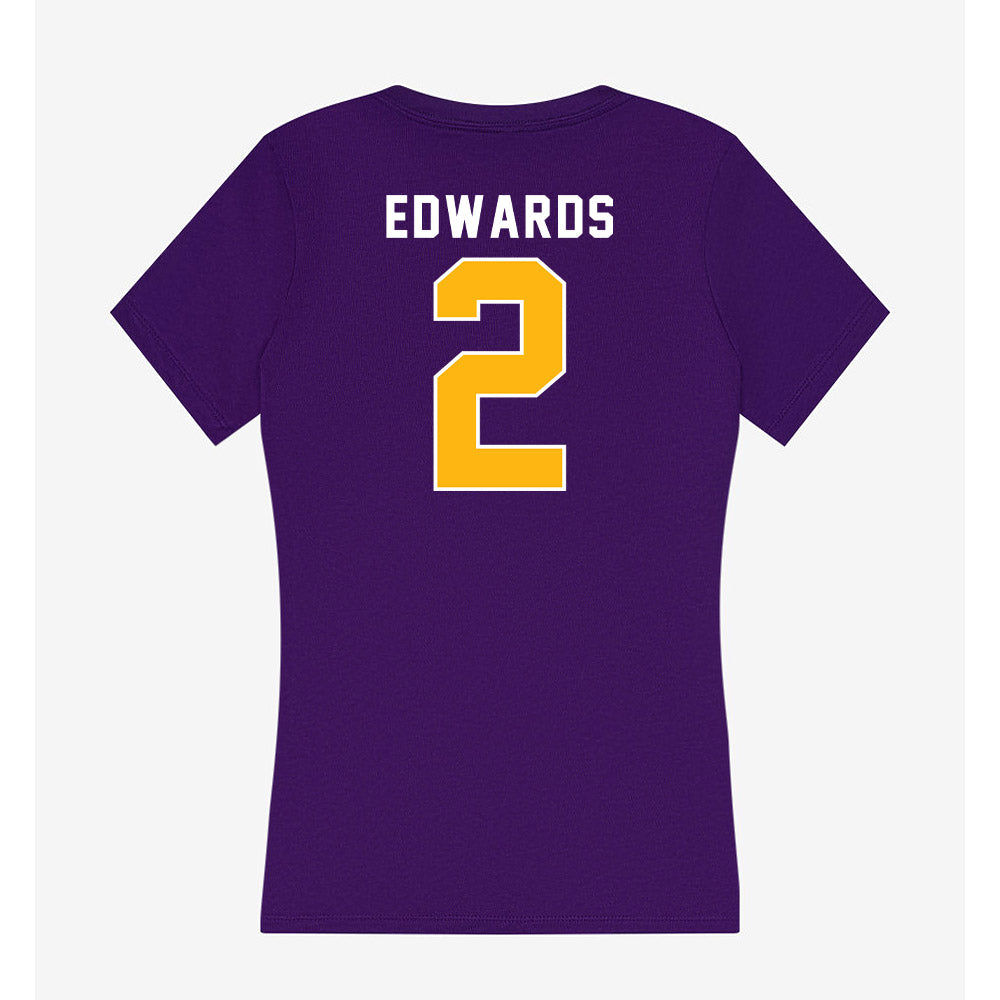 Northern Iowa - NCAA Football : Tye Edwards - Women's V-Neck T-Shirt-1