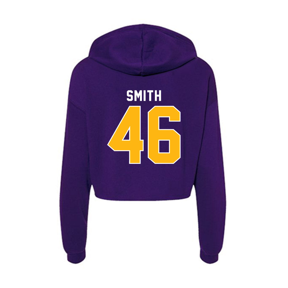 Northern Iowa - NCAA Football : Cedar Smith - Women's Crop Fleece Hooded Sweatshirt-1