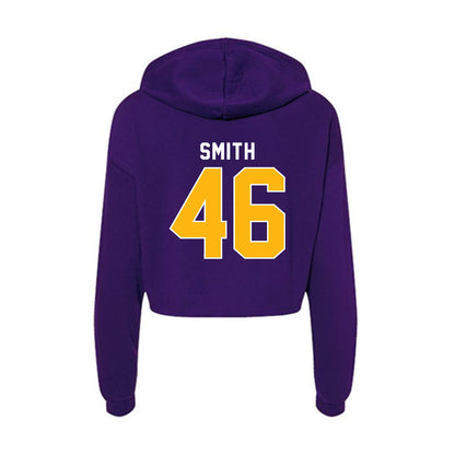 Northern Iowa - NCAA Football : Cedar Smith - Women's Crop Fleece Hooded Sweatshirt-1