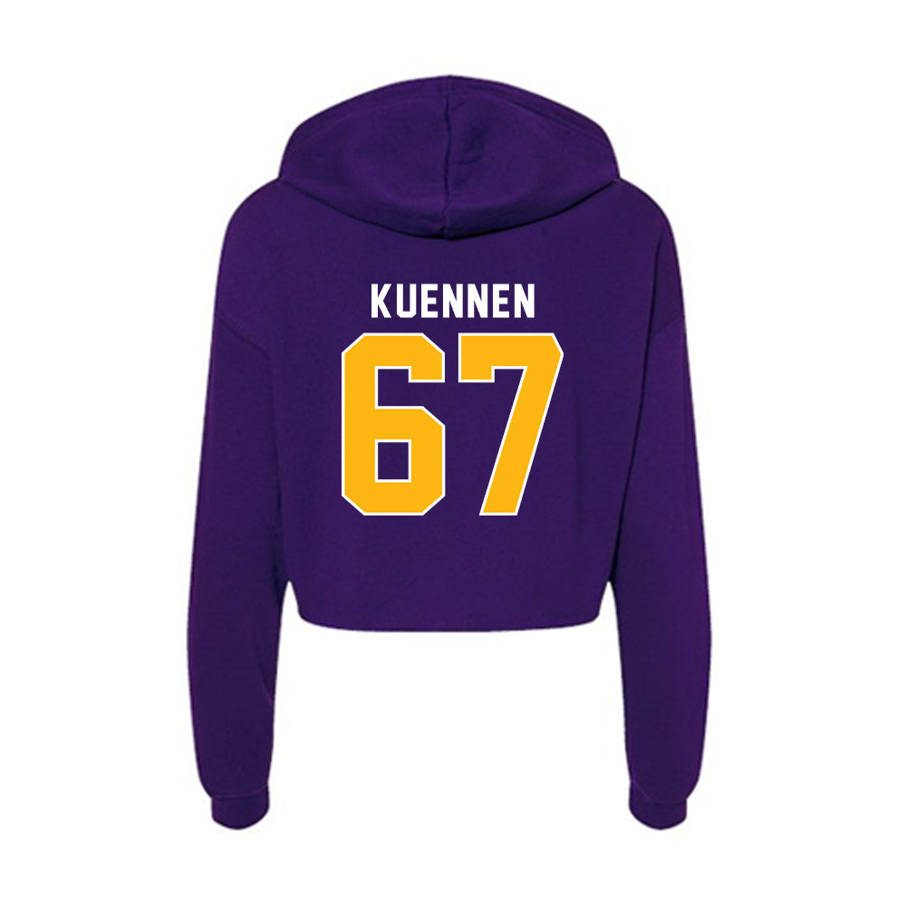 Northern Iowa - NCAA Football : Landen Kuennen - Women's Crop Fleece Hoodie-1