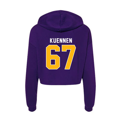 Northern Iowa - NCAA Football : Landen Kuennen - Women's Crop Fleece Hoodie-1
