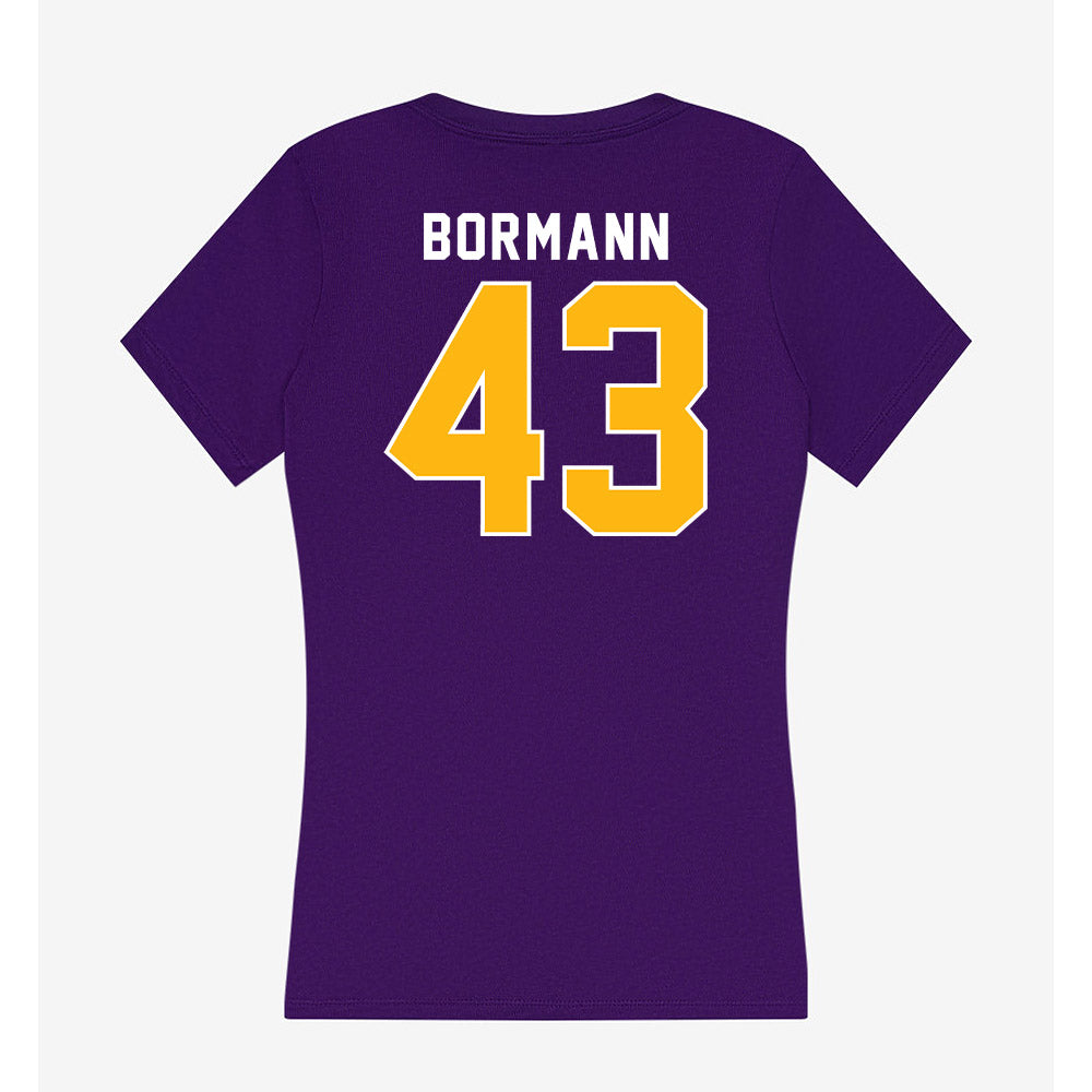 Northern Iowa - NCAA Football : Michael Bormann - Women's V-Neck T-Shirt-1