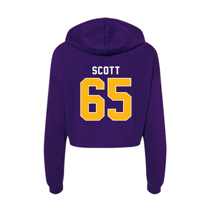 Northern Iowa - NCAA Football : Jimmy Scott - Women's Crop Fleece Hooded Sweatshirt-1