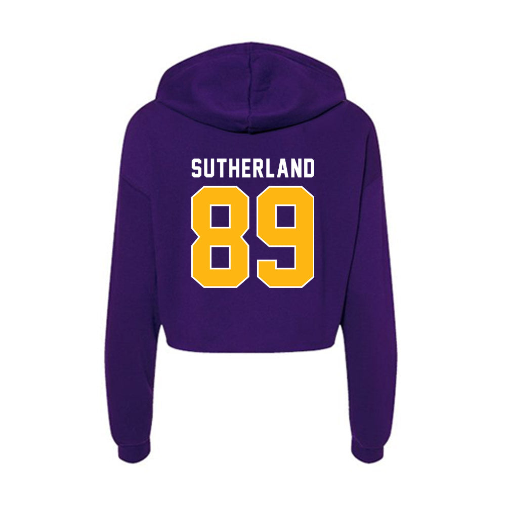 Northern Iowa - NCAA Football : Parker Sutherland - Women's Crop Fleece Hoodie-1