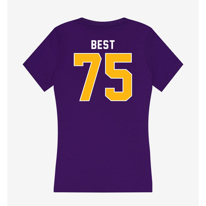 Northern Iowa - NCAA Football : Connor Best - Women's V-Neck T-Shirt-1