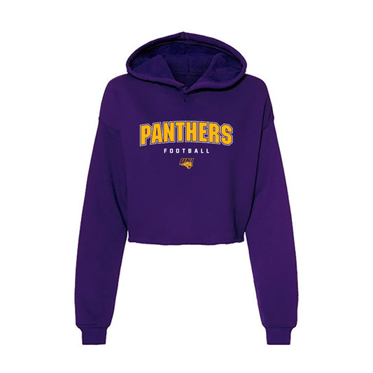 Northern Iowa - NCAA Football : Gene Blalock III - Women's Crop Fleece Hooded Sweatshirt-0
