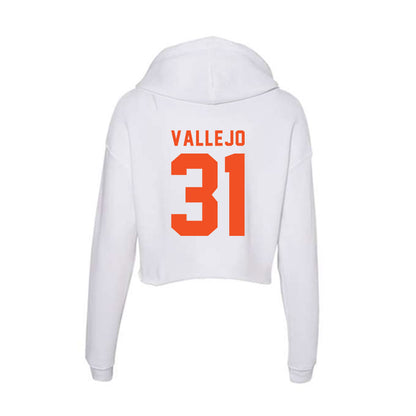 UTRGV - NCAA Baseball : Carlos Vallejo - Women's Crop Fleece Hoodie-1