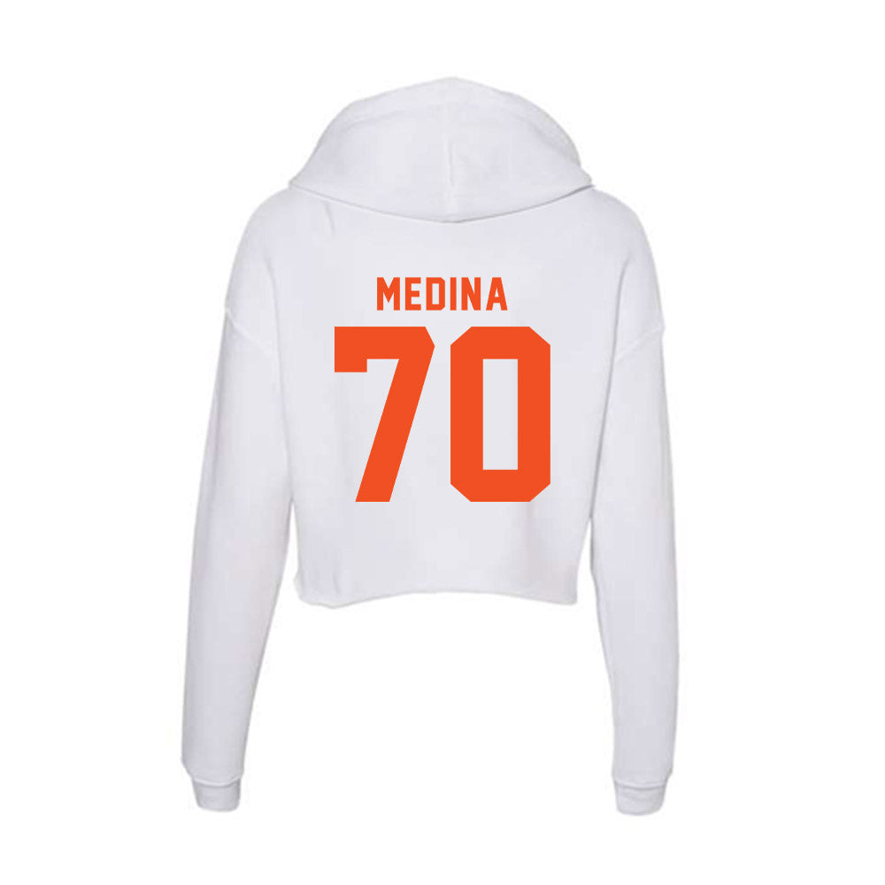 UTRGV - NCAA Football : Frank Medina - Women's Crop Fleece Hoodie-1