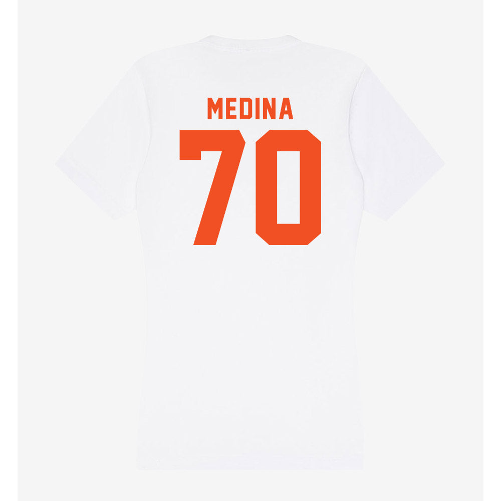 UTRGV - NCAA Football : Frank Medina - Women's V-Neck T-Shirt-1