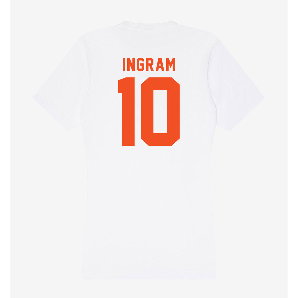UTRGV - NCAA Women's Basketball : Jalayah Ingram - Women's V-Neck T-Shirt-1