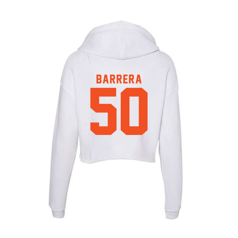 UTRGV - NCAA Baseball : Daren Barrera - Women's Crop Fleece Hoodie-1