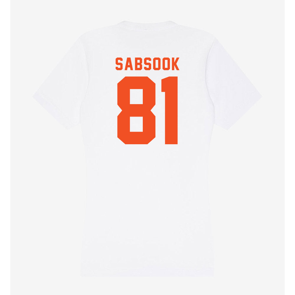 UTRGV - NCAA Football : Christian Sabsook - Women's V-Neck T-Shirt-1