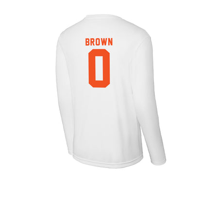UTRGV - NCAA Men's Basketball : Tjohnn Brown - Activewear Long Sleeve T-Shirt-1