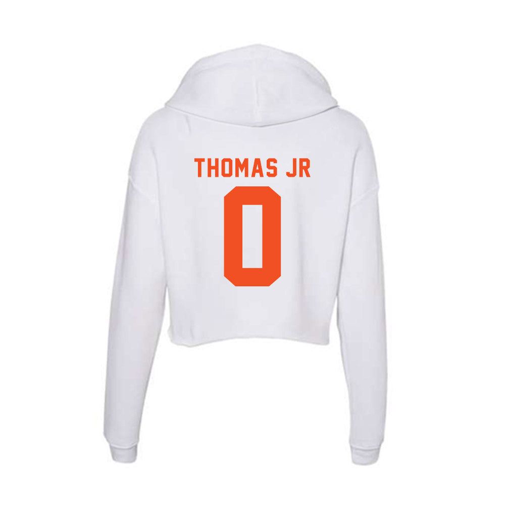 UTRGV - NCAA Football : Clint Thomas Jr - Women's Crop Fleece Hoodie-1