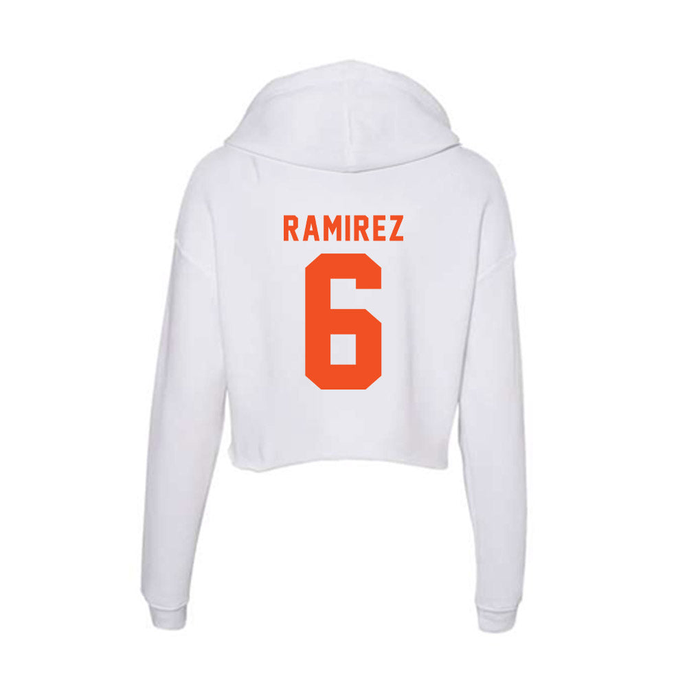 UTRGV - NCAA Men's Basketball : Luis Ramirez - Women's Crop Fleece Hoodie-1