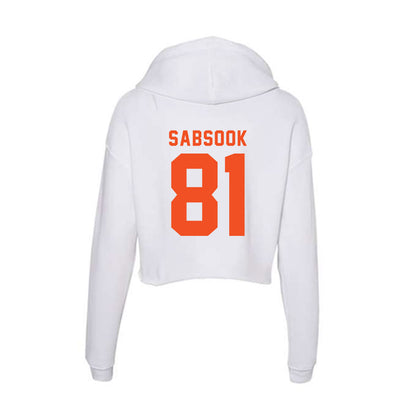 UTRGV - NCAA Football : Christian Sabsook - Women's Crop Fleece Hoodie-1