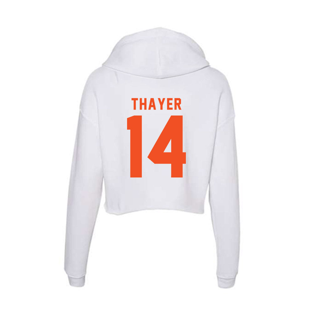 UTRGV - NCAA Baseball : Harrison Thayer - Women's Crop Fleece Hoodie-1