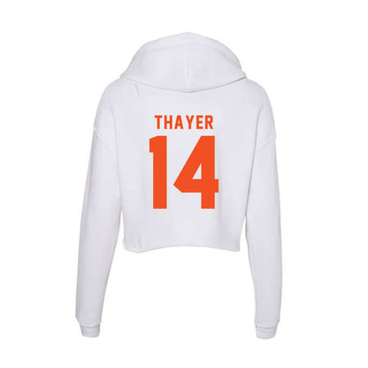 UTRGV - NCAA Baseball : Harrison Thayer - Women's Crop Fleece Hoodie-1