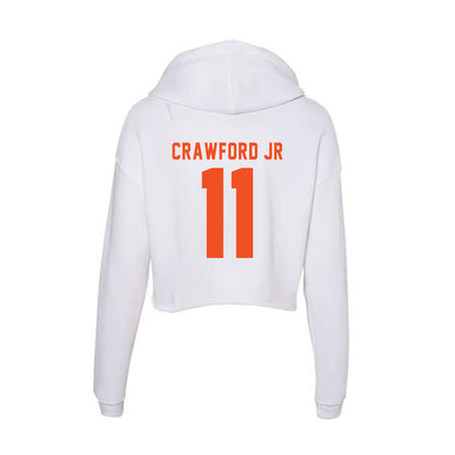UTRGV - NCAA Men's Basketball : Bobby Crawford Jr - Women's Crop Fleece Hoodie-1