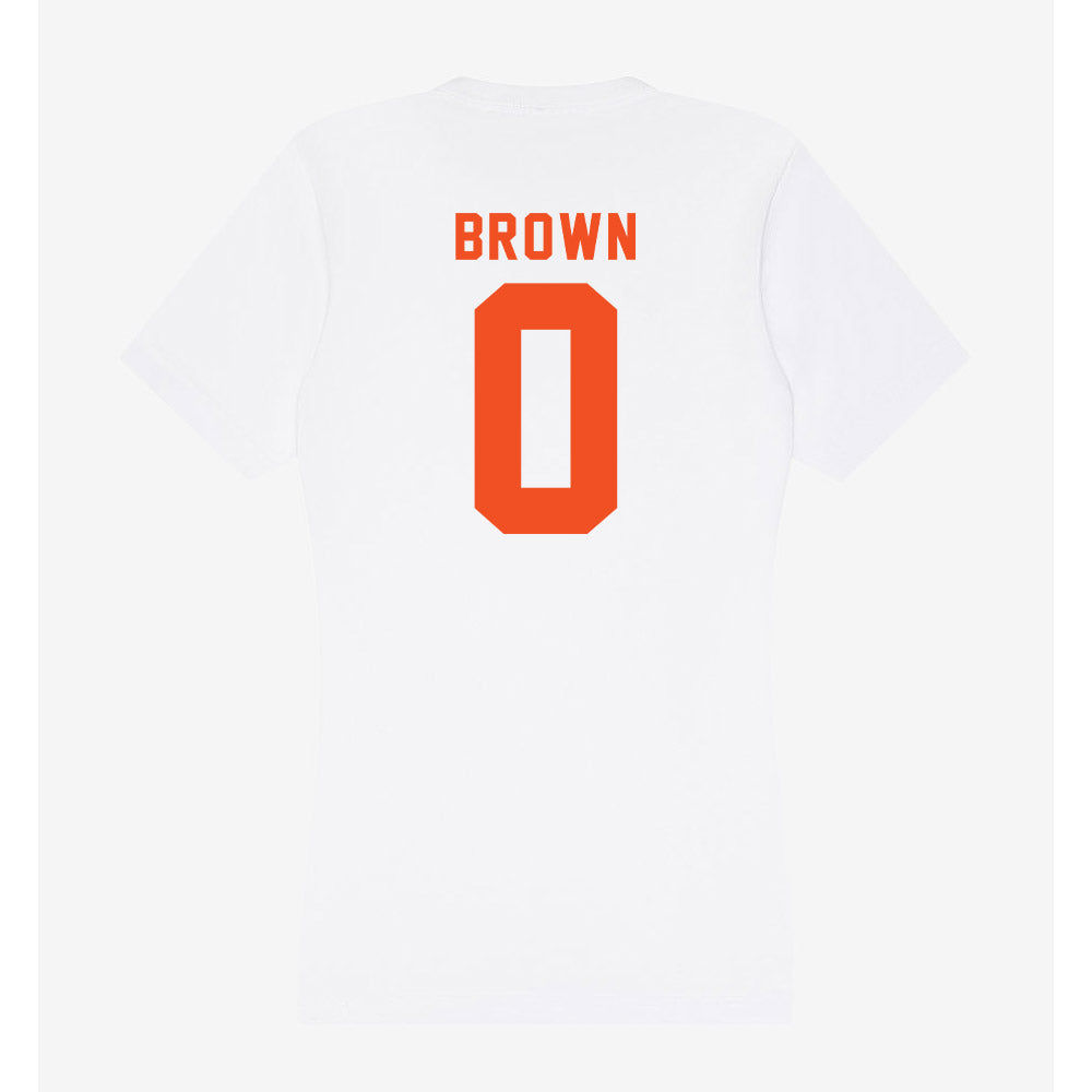 UTRGV - NCAA Men's Basketball : Tjohnn Brown - Women's V-Neck T-Shirt-1