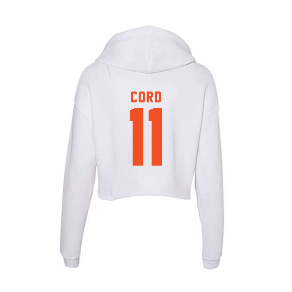 UTRGV - NCAA Football : Tavian Cord - Women's Crop Fleece Hooded Sweatshirt-1