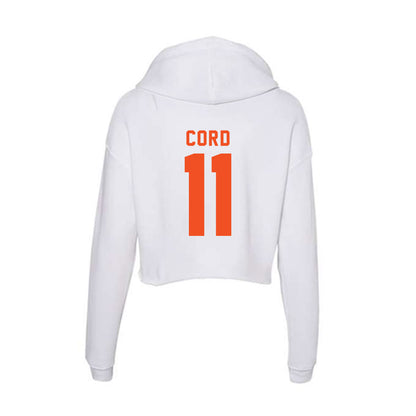 UTRGV - NCAA Football : Tavian Cord - Women's Crop Fleece Hooded Sweatshirt-1