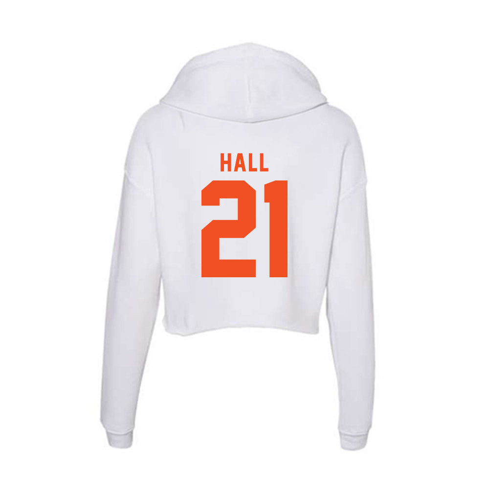 UTRGV - NCAA Women's Basketball : mataya hall - Women's Crop Fleece Hoodie-1