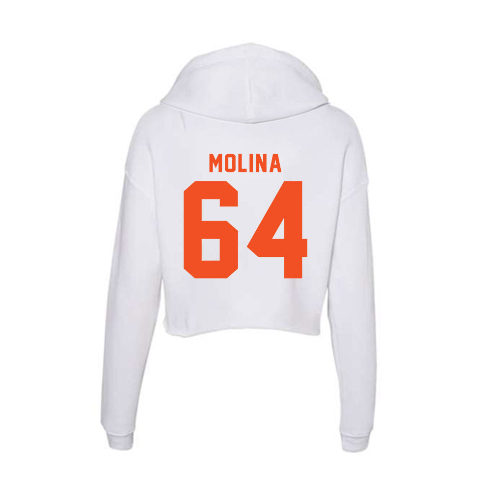 UTRGV - NCAA Football : Cole Molina - Women's Crop Fleece Hoodie-1