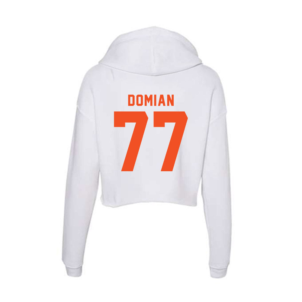 UTRGV - NCAA Football : Thomas Domian - Women's Crop Fleece Hoodie-1