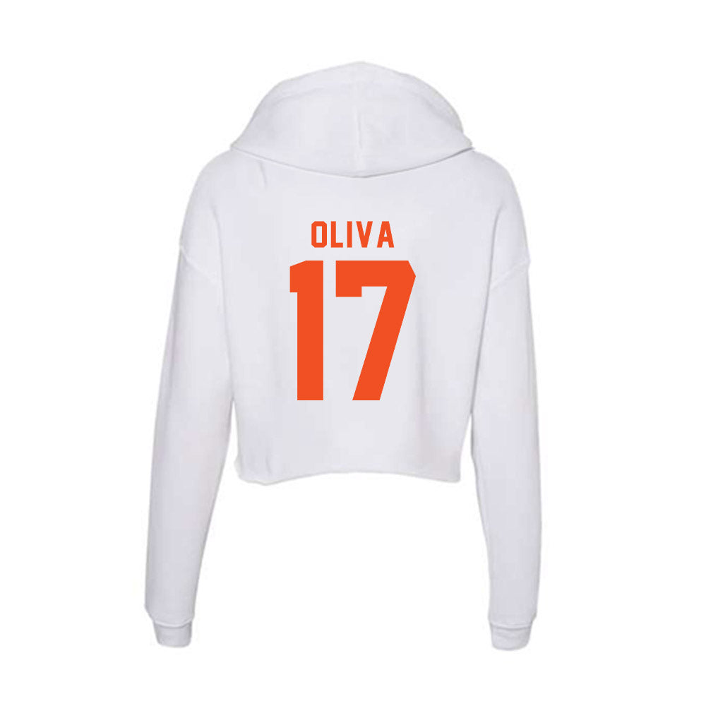 UTRGV - NCAA Baseball : Steven Oliva - Women's Crop Fleece Hoodie-1