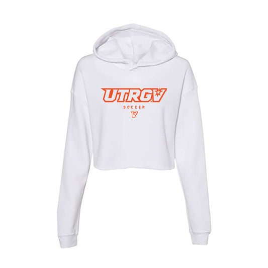 UTRGV - NCAA Women's Soccer : Londyn Johnson - Women's Crop Fleece Hooded Sweatshirt-0