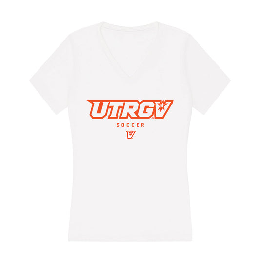 UTRGV - NCAA Women's Soccer : Londyn Johnson - Women's V-Neck T-Shirt-0