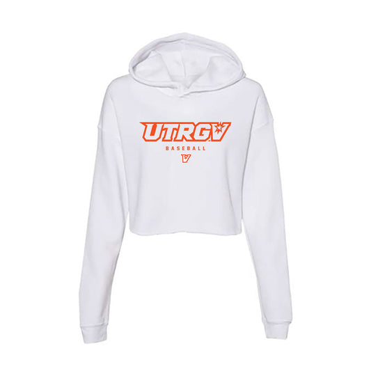 UTRGV - NCAA Baseball : Kike Cienfuegos - Women's Crop Fleece Hoodie-0