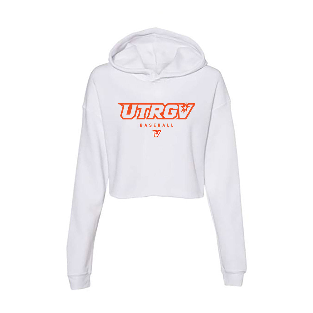UTRGV - NCAA Baseball : Aaron Sanchez - Women's Crop Fleece Hoodie-0