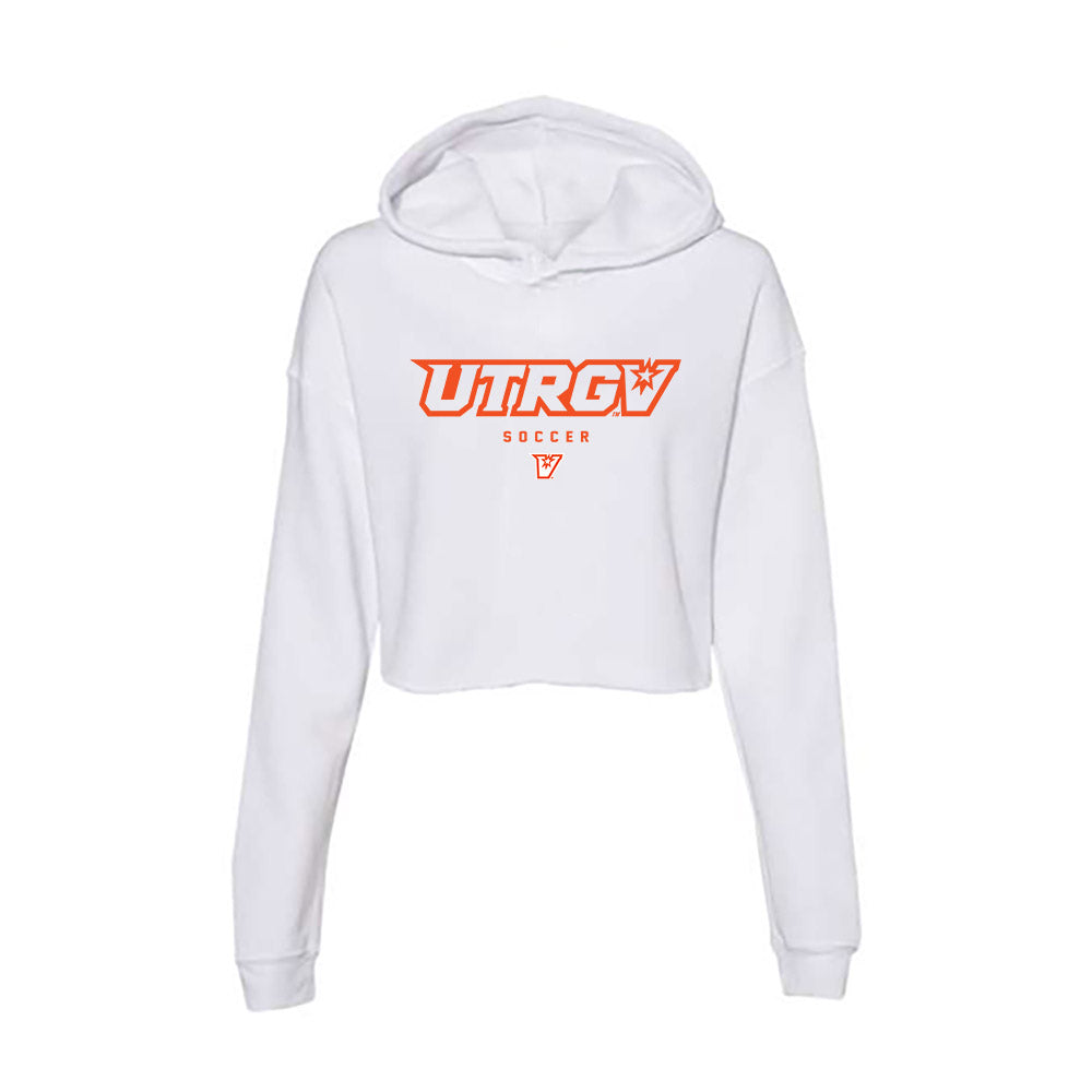 UTRGV - NCAA Men's Soccer : Emmanuel Gore Bi - Women's Crop Fleece Hooded Sweatshirt-0