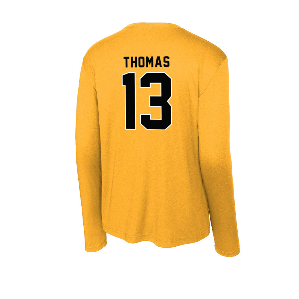 App State - NCAA Football : Keshawn Thomas - Activewear Long Sleeve T-Shirt-1