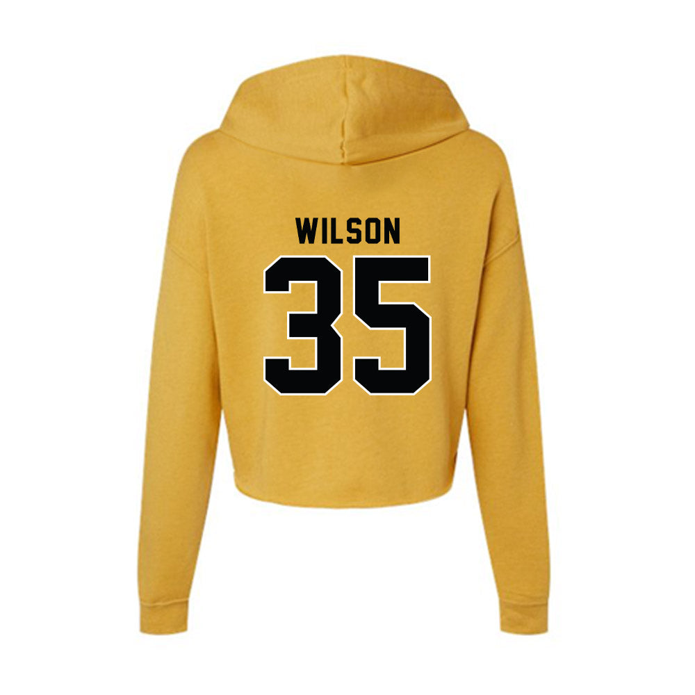 App State - NCAA Baseball : Ethan Wilson - Women's Crop Fleece Hoodie-1