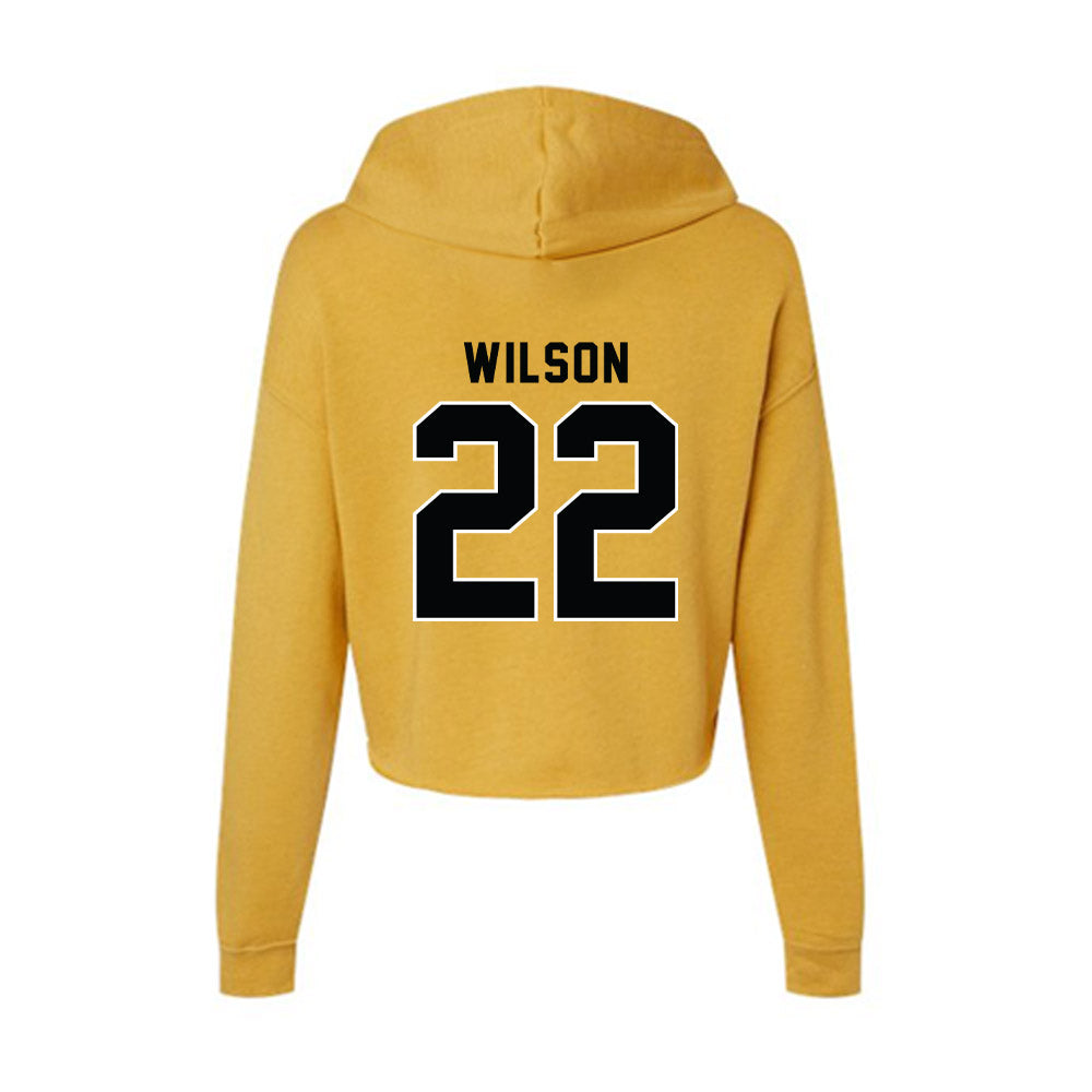 App State - NCAA Football : DaRon Wilson - Women's Crop Fleece Hoodie-1