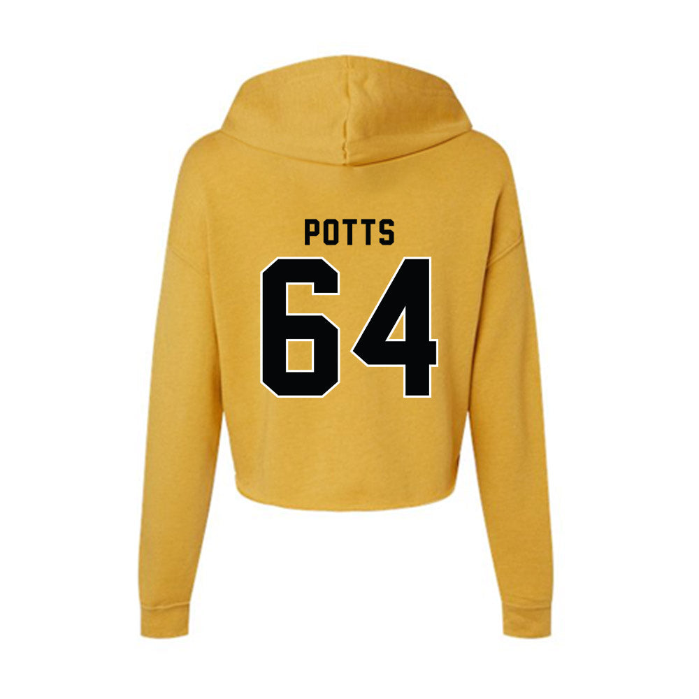 App State - NCAA Football : Jarvis Potts - Women's Crop Fleece Hoodie-1