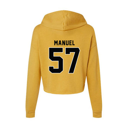 App State - NCAA Football : Devon Manuel - Women's Crop Fleece Hooded Sweatshirt-1
