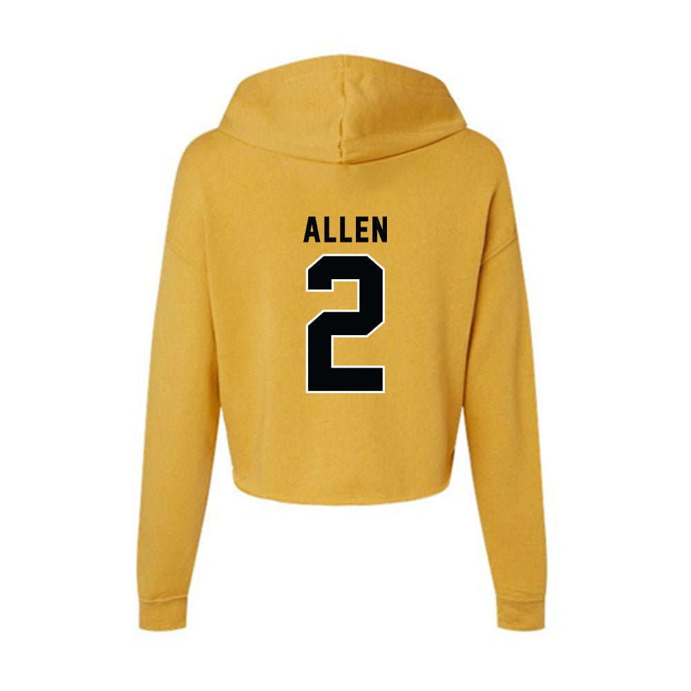 App State - NCAA Men's Basketball : Corbin Allen - Women's Crop Fleece Hooded Sweatshirt-1