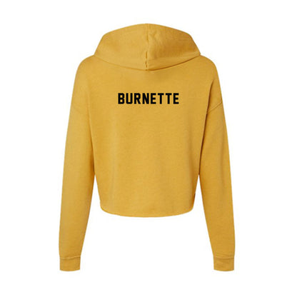 App State - NCAA Football : J'Marion Burnette - Women's Crop Fleece Hoodie-1